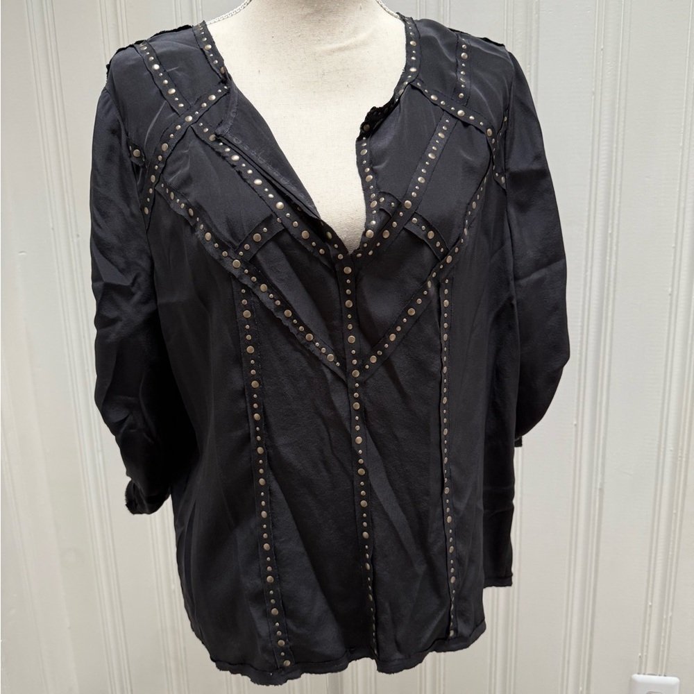 Black Studded BCBGMaxAzria Women's Top